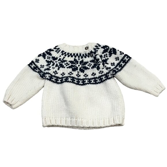 Petit Bateau Nordic Pattern Baby Sweater 6m/67cm - Picture 1 of 5